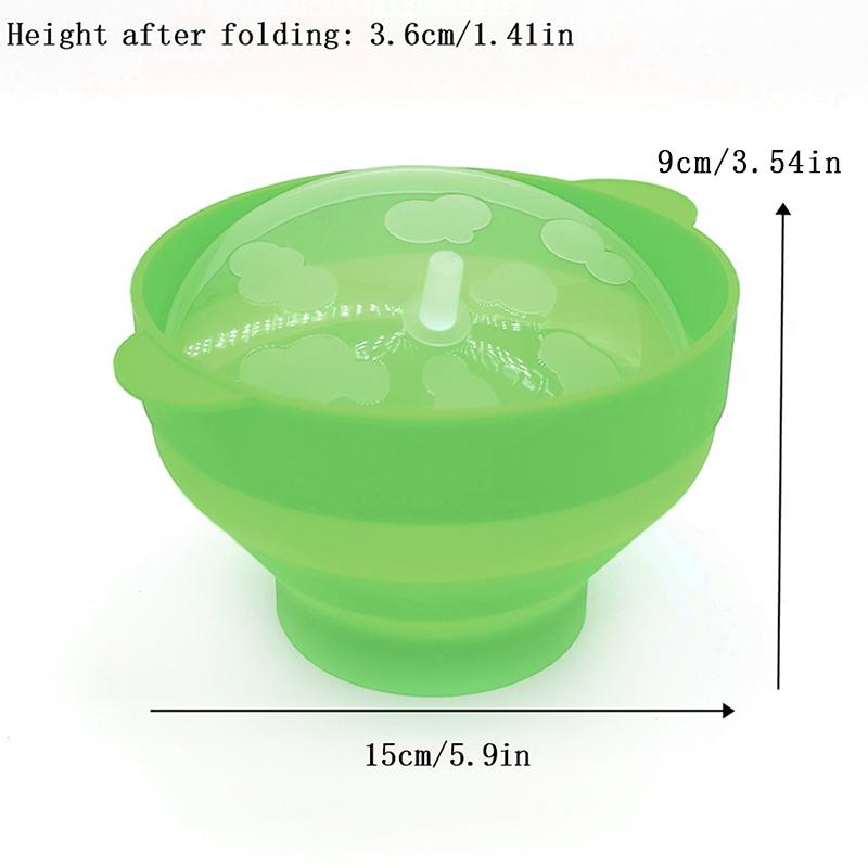 Kitchen Microwave Popcorn Bowl Bucket Silicone DIY Popcorn Maker With Lid Chips Fruit Dish High Quality Easy Tools Popcorn