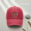 [USA Dog Print Baseball Cap] Vintage Washed Adjustable Hat Unisex Breathable Soft Polyester Casual Outdoor Sports For 250Th Anniversary Celebration