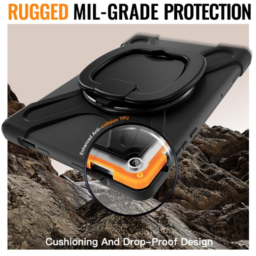 Samsung A11 Plus/X230 Tablet Protective Case with Silicone PC Stand, 8.7" Shell