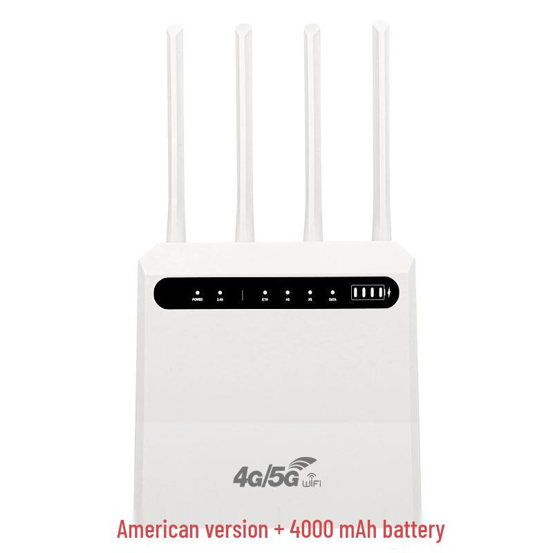 WiFi 6 LTE 4G Router with Optional Battery - Compatible In US, Europe, Asia, South & North America.