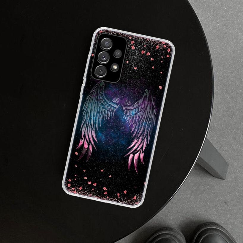Angel Wings Demon Wing Phone Case for Samsung Galaxy A17 A16 A26 A36 A56 A57 A37 A15 A25 A35 A55 A14 A24 A34 A54 A13 A23 A33 A53