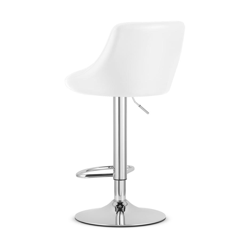 Kast Stool - White Eco-Leather/Chrome Base X 2