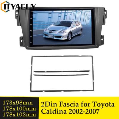 Dvojitý DIN Rám panelu autorádia pro TOYOTA Caldina 2002-2007 Stereo rámečky Palubní deska CD Kryt Lišta Instalační sada