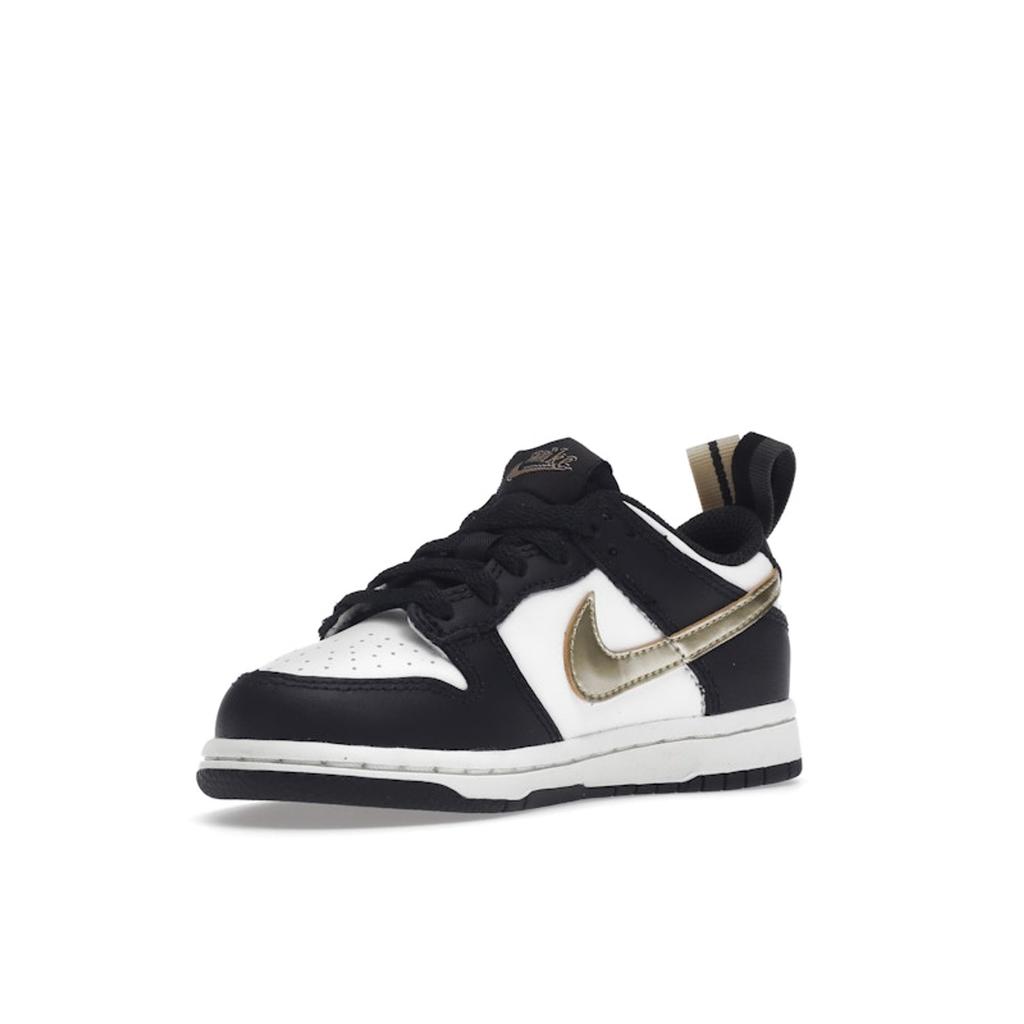 Nike Dunk Low PS White Off Noir Kids Sneakers Black Summit-White Metallic-Gold-Star DR6918-001
