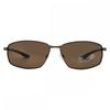 Nike Dark Brown Rectangular Men S SunglaSSeS Nike Pivot Six Ev1091 202 62 Multi