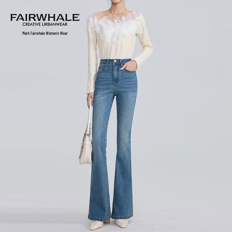 

Mark Fairwhale Women s High-Waist Retro Slim Flare Jeans 27
