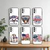 American Flag Phone Case Phone Case For Samsung S25,S24,S21,S22,S23,S30,Ultra,S20,Plus,Fe,Note,10,9,5G Black Cover
