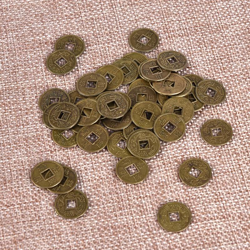 

50 шт. Традиционные китайские монеты фэн-шуй, удача, богатство, изготовление ювелирных изделий 13mm