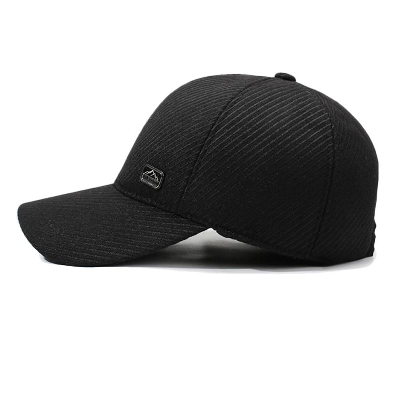 Chapeau Homme Automne Hiver Bonnet Chaud Casquette de Baseball Âge Moyen Extérieur Velours Épais Coton