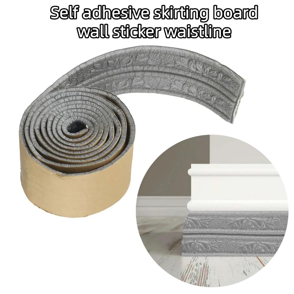 1pc 2.3mX8cm Self-adhesive Wall Stickers Decorative Ceiling Corner Line Yin Corner Line Stickers Background Wall Border