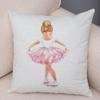 Cute Watercolor Ballerina Cushion Cover Pink Tutu Design Soft Throw Pillow Home Sofa Bedroom Decor Gift for Girls xcm