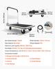 Foldable Push Cart Dolly, 299.37 Kg Capacity, Folding Platform Truck with Swivel Wheels, Moving Platform Hand Truck Flatbed Cart, Space Saving Push