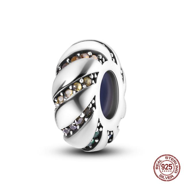 Prawdziwe 925 Sterling Silver kolorowy motyl sowa wróżka wisiorki koraliki Fit Fasion 925 oryginalne bransoletki naszyjniki Fine DIY biżuteria