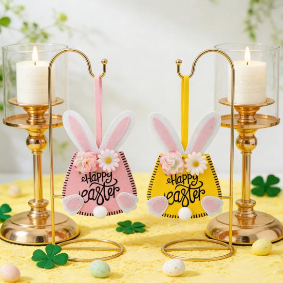 Easter Tote Bag with Handles Reusable Easter Bunny Gift Bag with Rabbit Ear