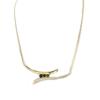 Les Trésors De Lily [N6974] - Gold-Plated Necklace 'Anastacia' Golden Amber - 55x15 Mm