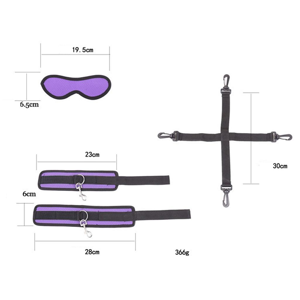 Bed Tied Up Straps Sex Bondage Kit Adult Games Set Handcuff Footcuff Whip Rope Blindfold For Couples Erotic Toys Sex Products