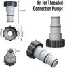 For I-NTEX 1.25in To 1.5in Type B Hose Adapters For Pumps & Saltwater System