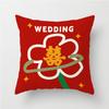 New Chinese Style Double Happiness Pillow Wedding Decoration Bed Cushion Wedding Cushion Wedding Sofa Decoration Printed Cushion