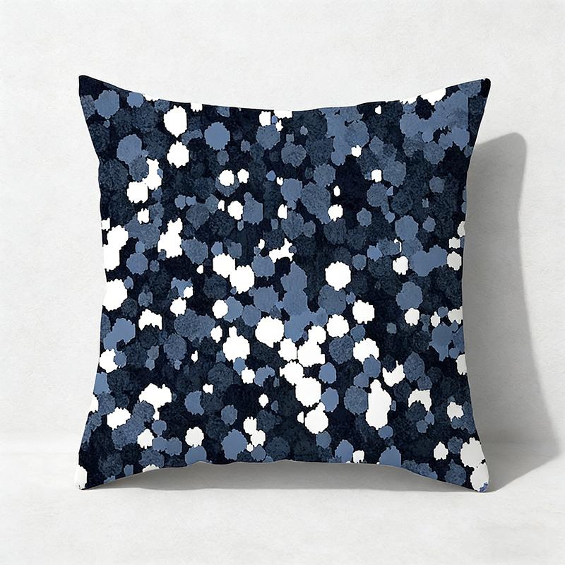 1 Pc Blue Geometric Pillowcase Cushion Cover Abstract Throw Sofa Living Room Bedroom Modern Home Decor Peach Skin Pillow Cases