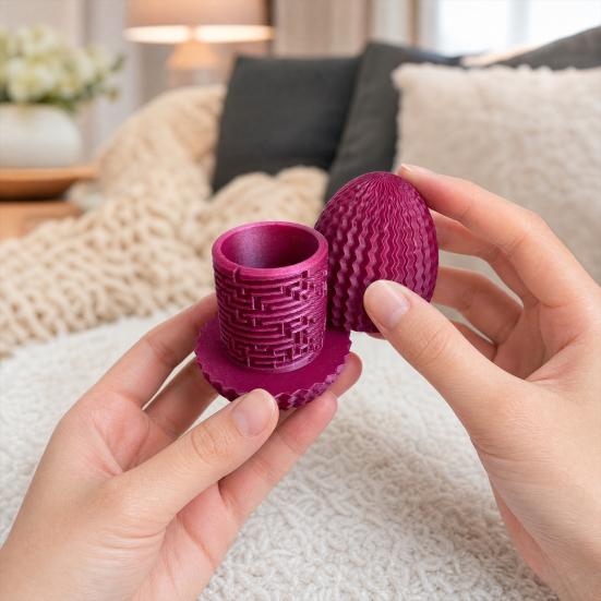 3D Printed Maze Dragon Egg Puzzle Box with Hidden Storage Cavity, Brain Teaser Game for Easter Birthday Holiday Surprise Container