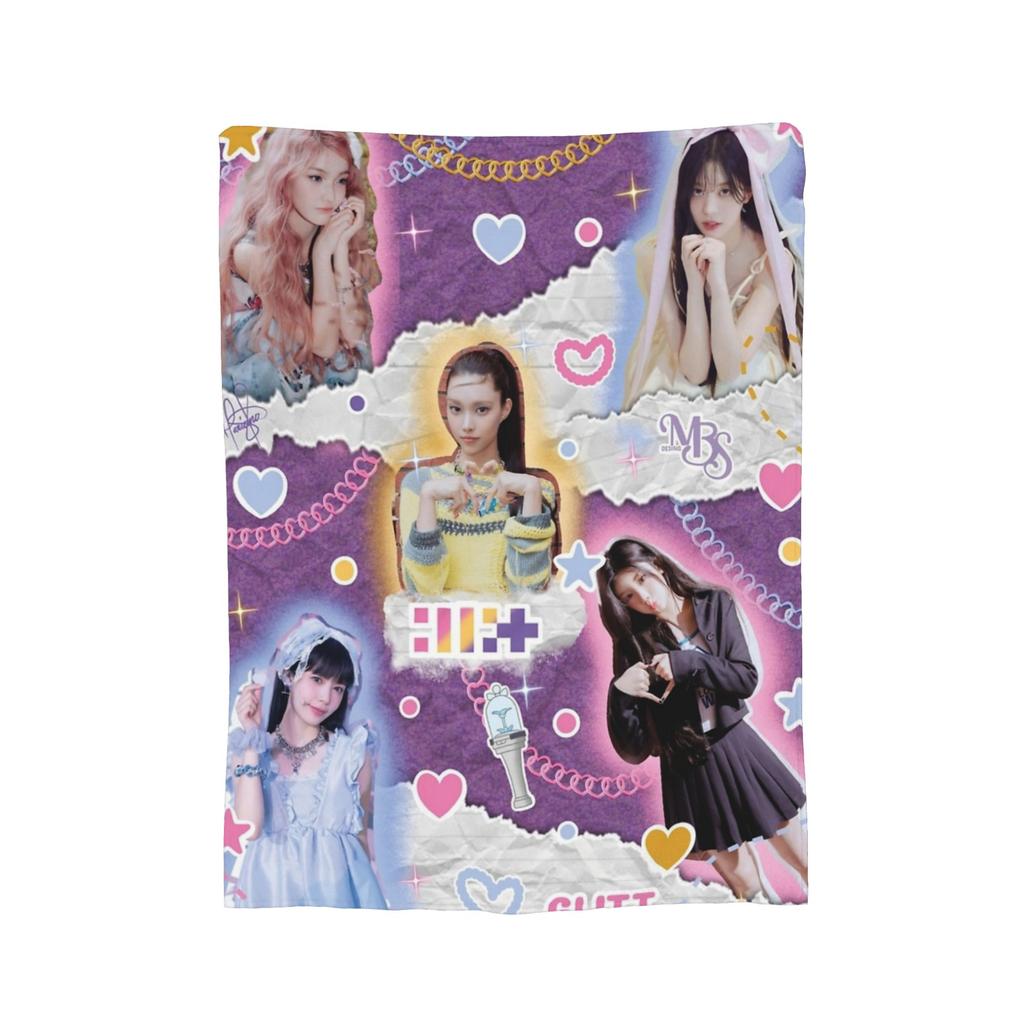 ILLIT Kpop Girl Group Blanket Flannel Print   Multifunction Ultra-Soft Throw Blanket for Bedding Office Rug Piece