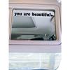 Letter Graphic Car Rearview Mirror Sticker