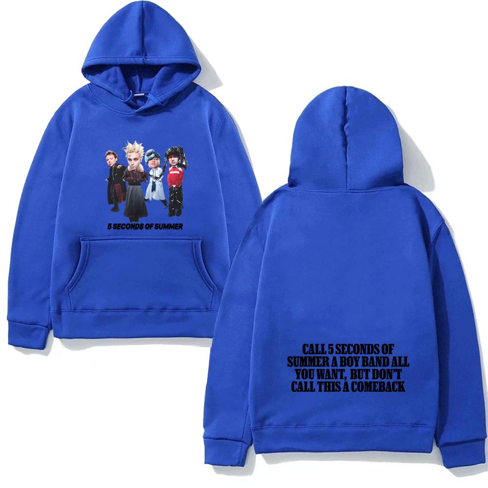 5 Seconds of Summer NEW Album Hooded Grunge Autumn Winter Gothic Sweatshirt with Hooded Fleece Clothes High Quality Top