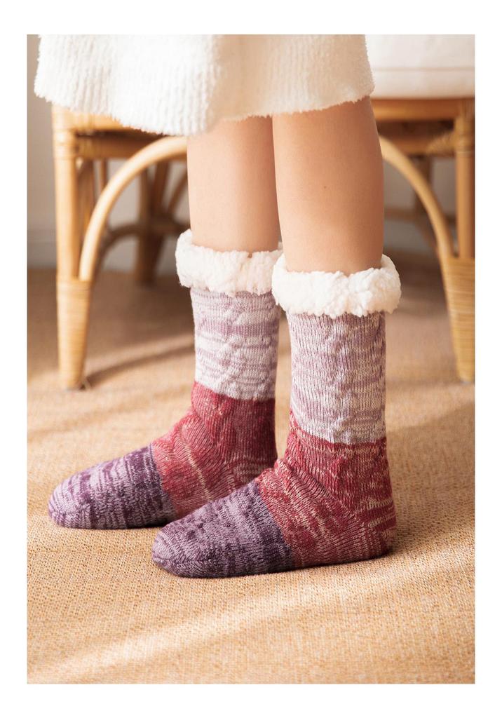 Cozy Lamb Wool Floor Socks: Thickened Carpet Socks for Children and Adults, Perfect for Home, Sleep, Postpartum, and Snow Days.