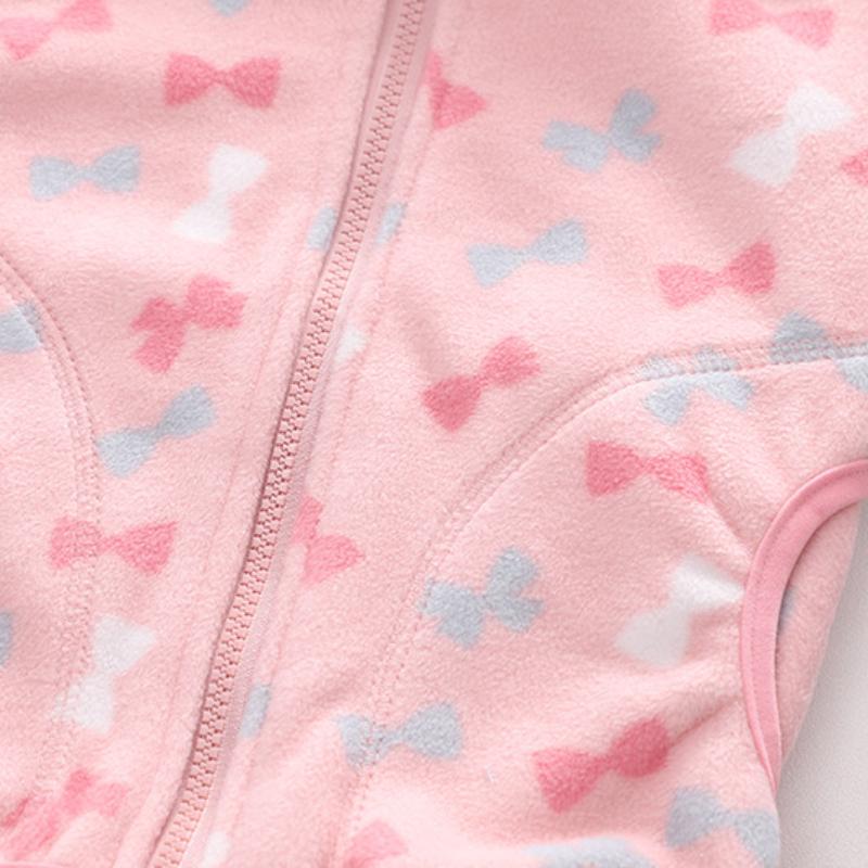 Dětská 0-5 let fleecová bunda pro kluky a dívky jarní a podzimní kabát s dlouhým rukávem