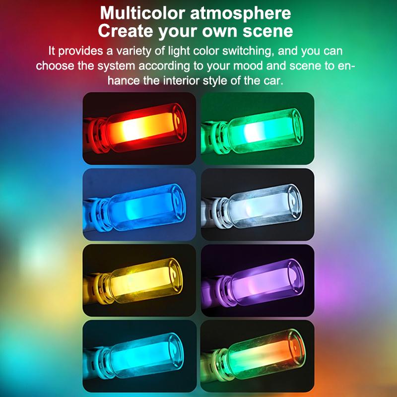 Car Interior USB LED RGB Night Light 5V Candle Style Bulb Retro Design for Camping and Travel
