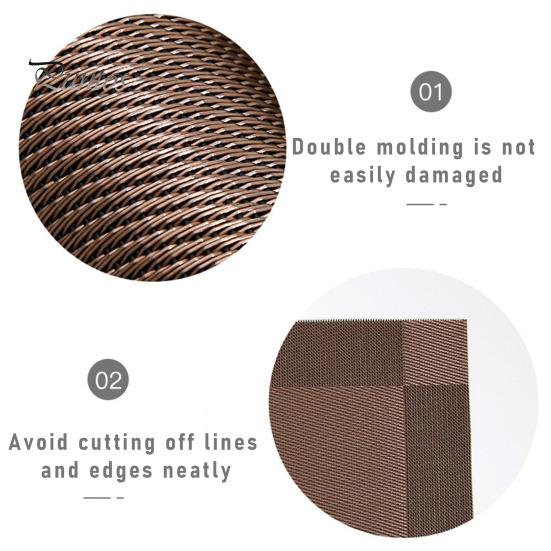 Woven Vinyl Placemat Heat-Resistant PVC Placemat Non-Slip Washable Table Mat Protects Table from Burns Stains Dining Mats for Home Restaurant Bar