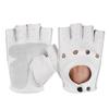 Men's & Women's Retro Half-Finger Non-Slip Cowhide Cycling Gloves for Autumn/Winter
