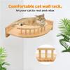 Cat Climbing Shelves Wall Mounted Cat Tree Wooden Furniture Scratcher Jumping Platform Rope Ladder Cat Sleeping and Playing