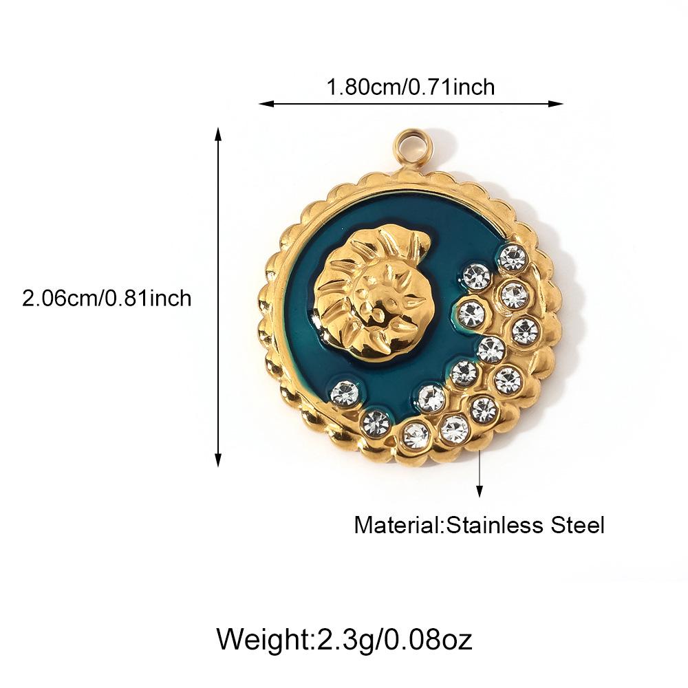 Garden Oil Painting Pendant DIY Earring & Necklace Jewelry Accessories, Stainless Steel