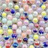 10/60Pcs 16Mm Round Mixed Color Shine Smooth Acrylic Spacer Beads For Jewelry Making Diy Handmade Bracelet Necklace Accessories