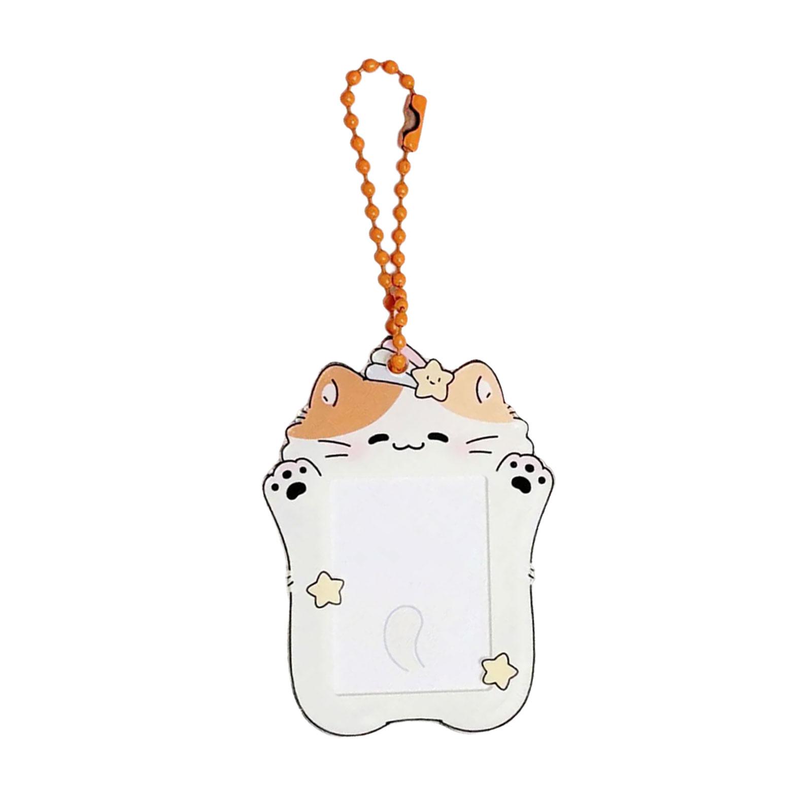 

Мультяшный держатель для фотокарточек 1 дюйм K-pop держатель для фотокарточек с брелоком держатель для ID-карт кулон брелок рукав для студенческого билета A