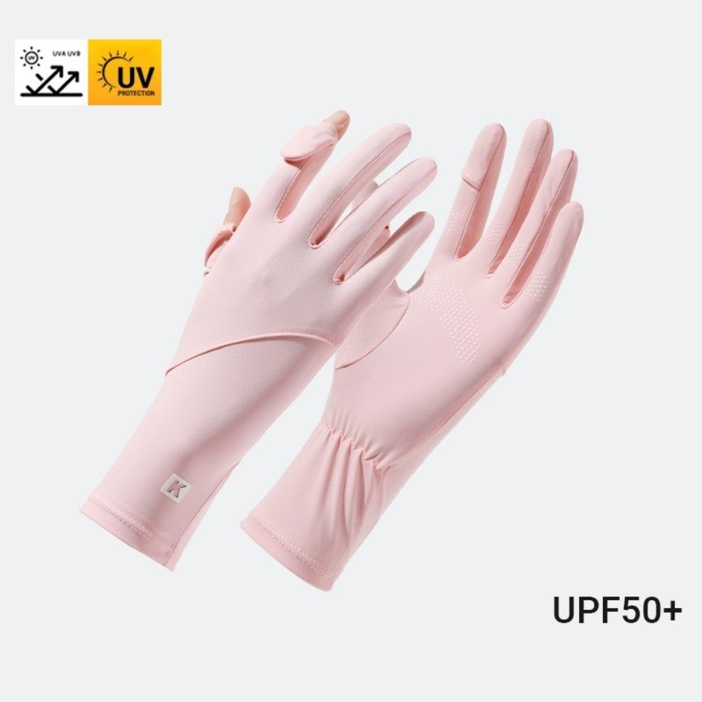 New Touch Screen Ice Silk Gloves Anti-UV Highly Elastic Sunscreen Gloves Non-slip Breathable Riding Driving Gloves Summer