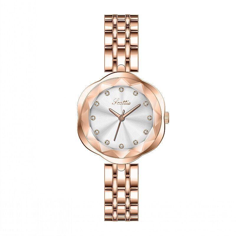 Fashion Women S Watch Steel Belt Simple Wind Temperament Personalized Quartz Watch Trend Casual Flower Watch
