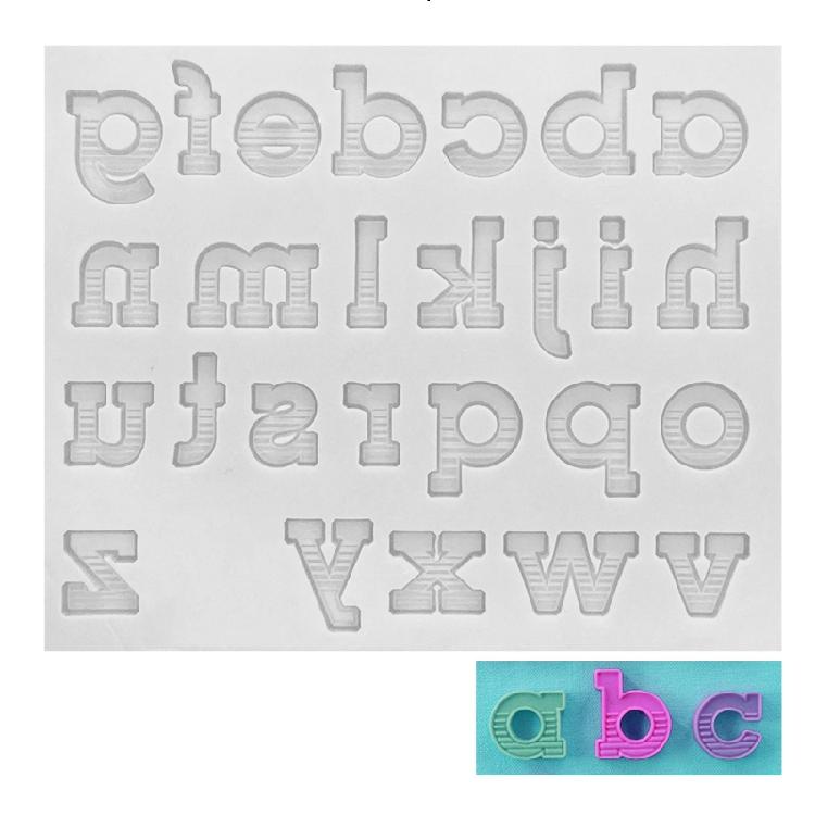 Jewelry Making Mold Unique Alphabets Epoxy Mould Handmade Resin Keychain Mold 1