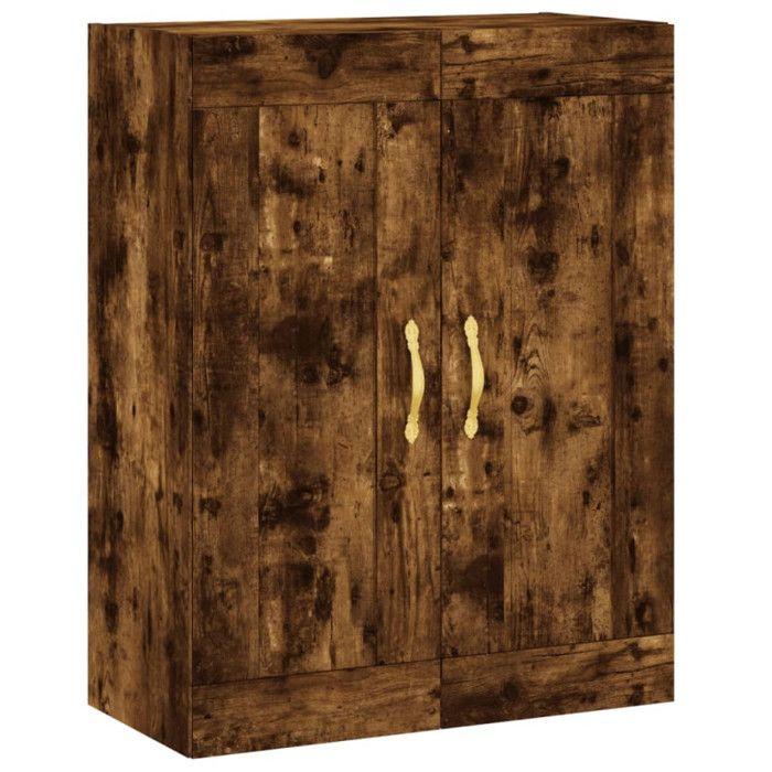 VidaXL Armoire murale chêne fumé 69,5x34x90 cm bois d'ingénierie 835015