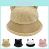 Bear Winter Ear Fisherman Hat Windproof  Warmth Plush Bucket Cap Gift Outdoor