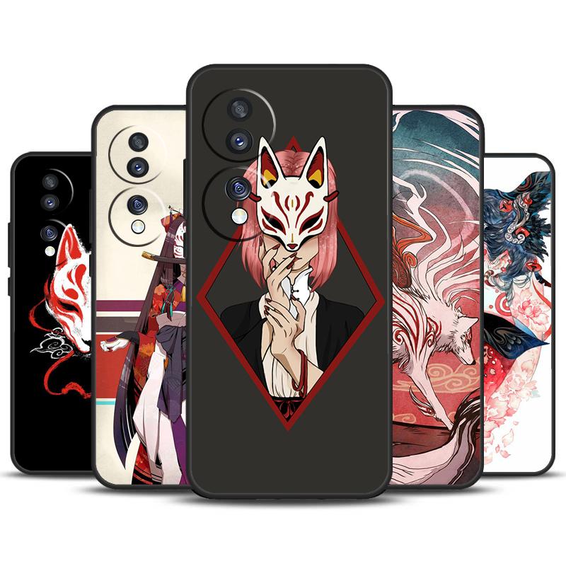 Japanese Style Anime Fox For Honor Magic 6 5 Pro Lite 50 70 90 Case For Honor X9b X8b X7 X8 X9 X6a X7a X8a X9a Cover