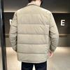Warm down jacket men's lapel dad top cold-resistant% white duck down casual jacket