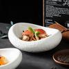 European-style Irregular Ceramic Tableware Bowl Noodle Bowl Plate Steak Salad Snack Cake Dishware Insulation