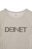 DEINET Pigment Logo T-Shirt In Beige