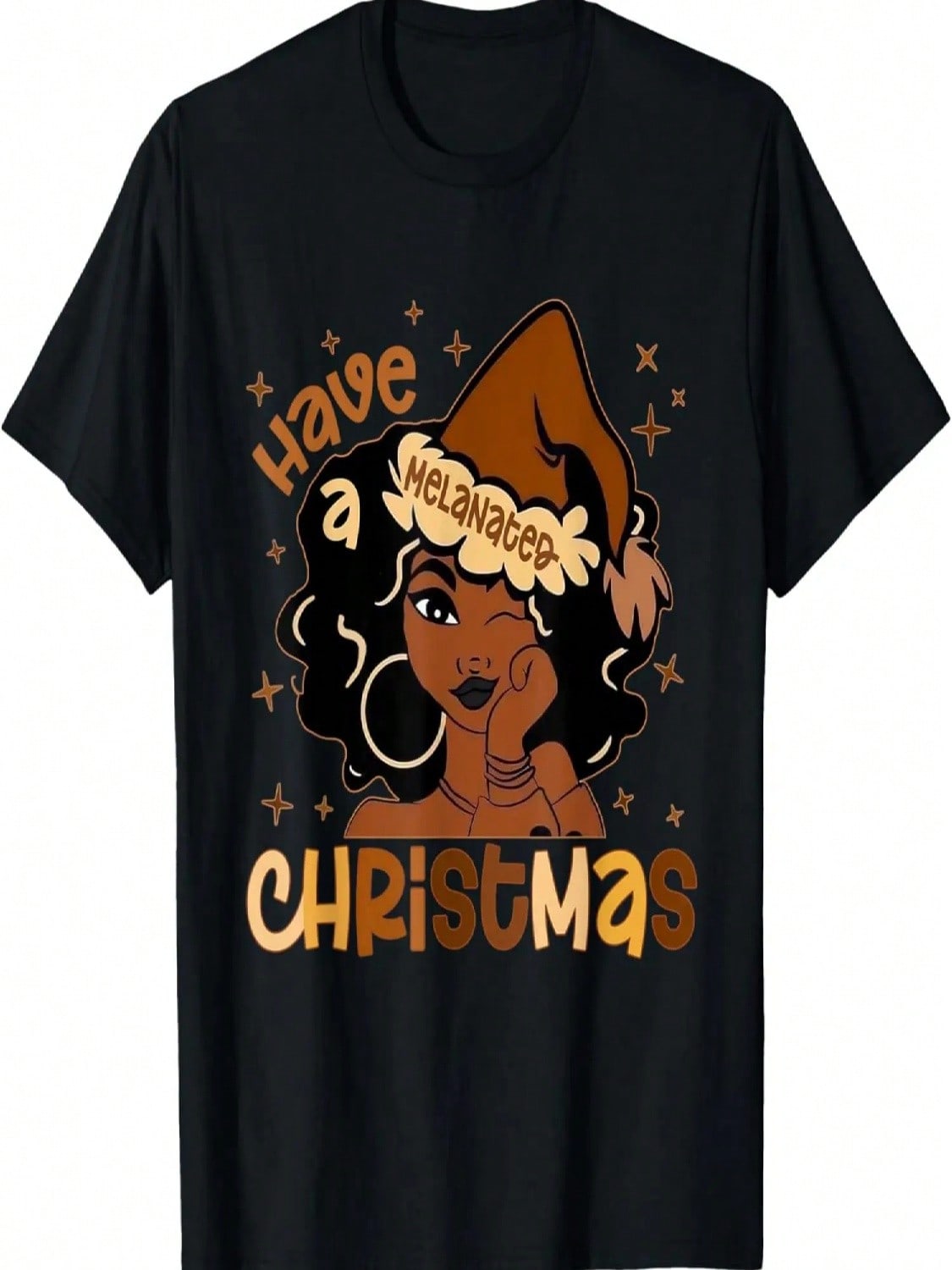 Have A Melanated Christmas Black African American  T-Shirt S разноцветный