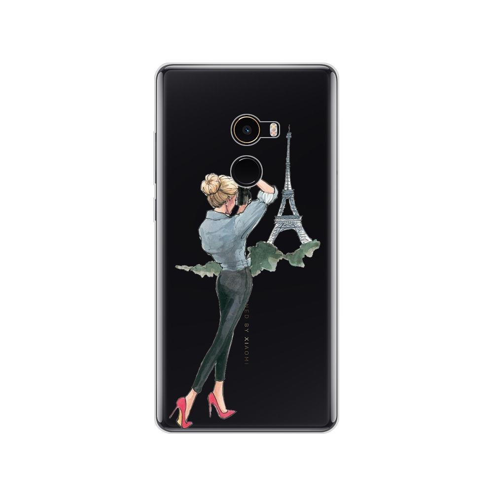 Pouzdro pro Xiaomi Mix 2 Soft Silicon TPU Pouzdro pro Xiaomi Mi Mix 2 Mix2 Zadní kryt Ochranný zadní kryt Transparentní Coque Shell