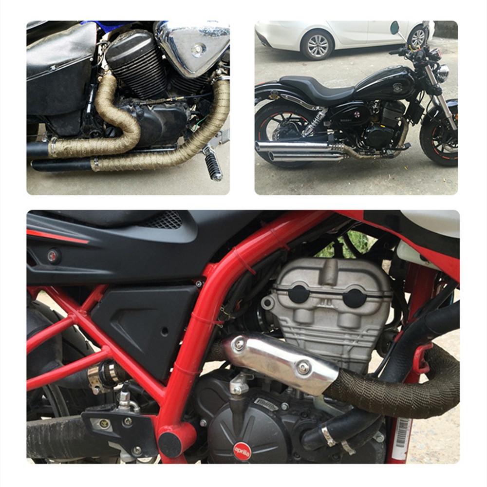 Cinta Aislante de Fibra de Vidrio para Tubo de Escape de Coche, Cinta Aislante Térmica para Automóviles, Rollo de Alta Temperatura, Escudo Térmico, 5 Metros