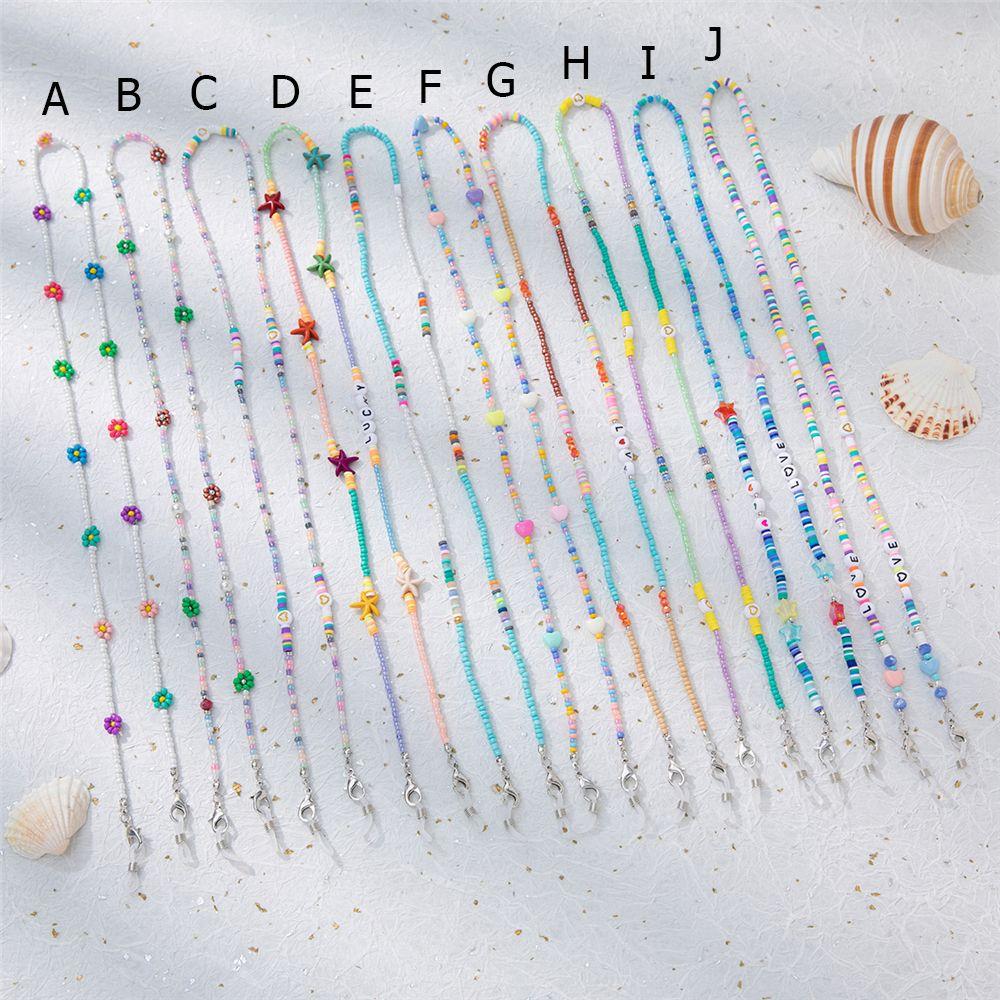 Women Girls Colorful Soft Pottery Eyeglass Chain Sunglasses Rope Neck Strap Cord Glasses Lanyard