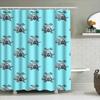 Bathroom Shower Curtain Vintage Dinosaur Pattern Waterproof Decor Farmhouse Backdrop Washable Fabric